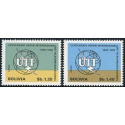Bolivia A- 272/73 1968 Centenario de la Unión Internacional de Telecomunicaciones MNH Bolivia A- 272/73 1968 Centenario de la Unión Internacional de Telecomunicaciones MNH