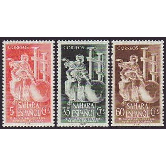 Sahara 101/03 1953 75º Aniv. de la Real Sociedad Geográfica MNH