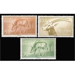 Sahara 123/25 1955 Día del Sello Fauna MNH