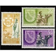 Sahara 130/32 1956 Día del Sello Escudos MNH