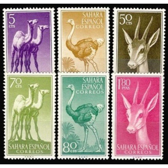 Sahara 133/38 1957 Fauna indígena MNH Sahara 133/38 1957 Fauna indígena MNH