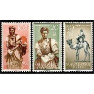 Sahara 169/71 1959 Día del Sello Carteros saharauis MNH