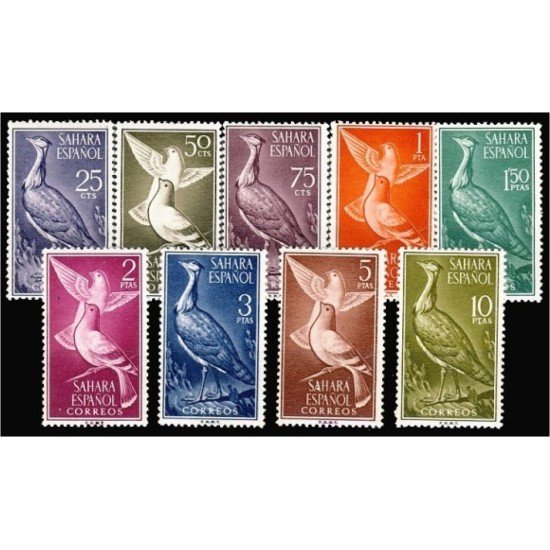 Sahara 180/88 1961 Fauna (aves) Bird MNH