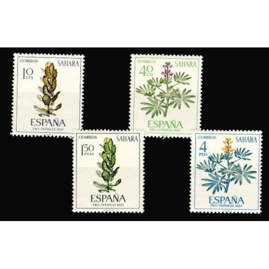 Sahara 256/59 1967 Pro infancia Flora MNH