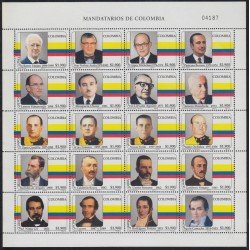 Colombia 1544/63 2010 Presidentes colombianos MNH Colombia 1544/63 2010 Presidentes colombianos MNH