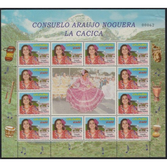 Colombia MP 1176 2002 1° Año de la Muerte de Consuelo Araujo Noguera MNH Colombia MP 1176 2002 1° Año de la Muerte de Consuelo Araujo Noguera MNH