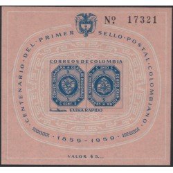 Colombia HB 17 1960 Centenario del sello colombiano MH Colombia HB 17 1960 Centenario del sello colombiano MH