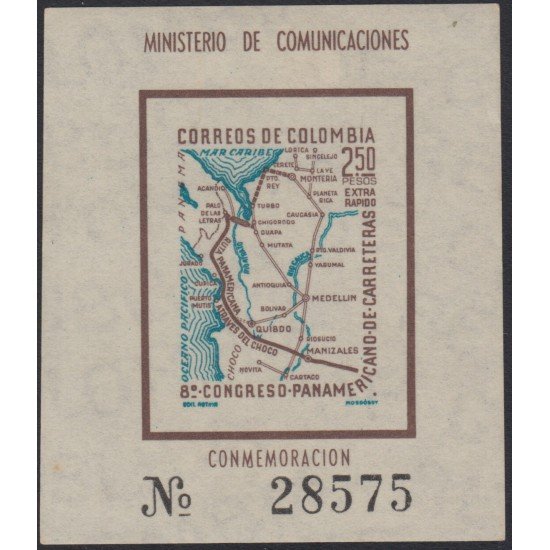 Colombia HB 18 1960 Ministerio de Comunicaciones MH Colombia HB 18 1960 Ministerio de Comunicaciones MH