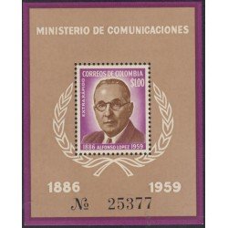 Colombia HB 22 1961 Alfonso Lopez MH Colombia HB 22 1961 Alfonso Lopez MH