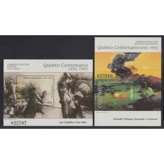 Colombia HB 44/45 1992 500 Años del descubrimiento de América MNH