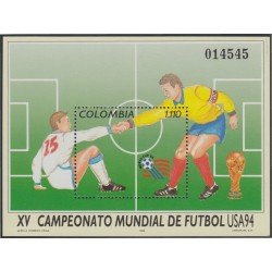 Colombia HB 48 1994 XV Campeonato mundial de fútbol MNH Colombia HB 48 1994 XV Campeonato mundial de fútbol MNH