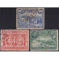 Brasil Brazil 183/85 1922 Centenario de la Independencia Usado Brasil Brazil 183/85 1922 Centenario de la Independencia Usado