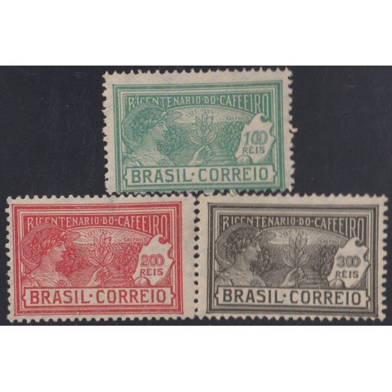 Brasil Brazil 191/93 1927 Bicentenario de la Cultura del Café MNH Brasil Brazil 191/93 1927 Bicentenario de la Cultura del Café MNH
