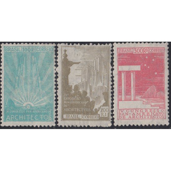 Brasil Brazil 218/20 1930 IV Congreso panamericano de arquitectura MNH