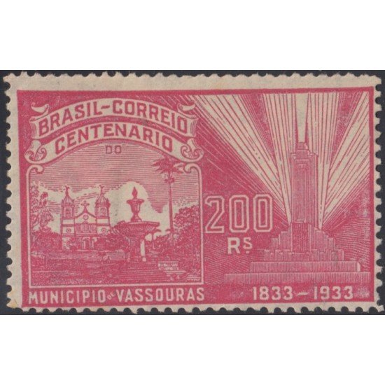 Brasil Brazil 252 1933 100 Años Fundación de la Villa de Vassouras MNH Brasil Brazil 252 1933 100 Años Fundación de la Villa de Vassouras MNH