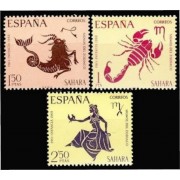 Sahara 265/67 1968 Pro infancia Signos de Zodiaco Zodiac MNH 
