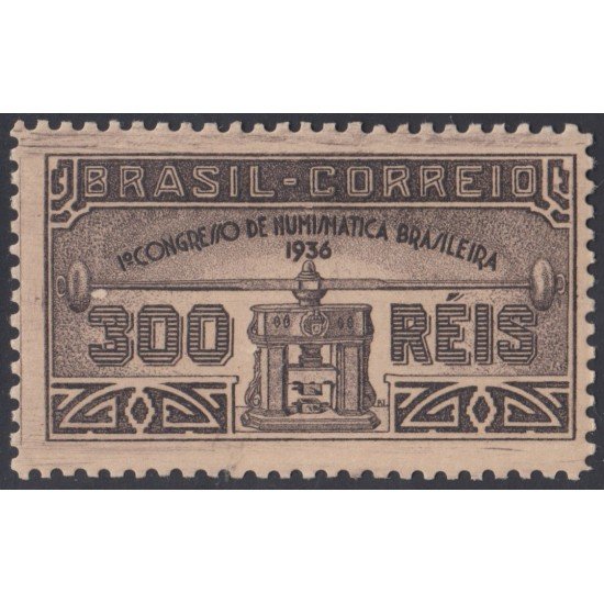 Brasil Brazil 305 1936 I Congreso de numamística en Sao Paulo MNH