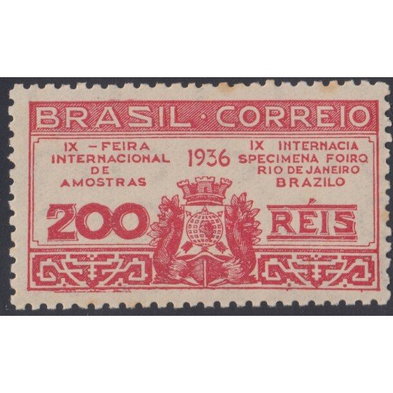 Brasil Brazil 311 1936 IX Feria Internacional de Río de Janeiro MNH