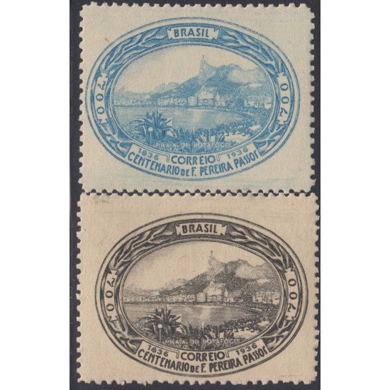 Brasil Brazil 313/14 1936 Centenario de F. Pereira Passos MNH