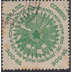 Brasil Brazil 315 1936 IX Congreso de la esperanza Usado Brasil Brazil 315 1936 IX Congreso de la esperanza Usado