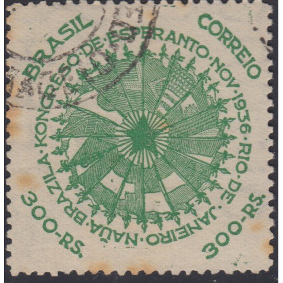 Brasil Brazil 315 1936 IX Congreso de la esperanza Usado Brasil Brazil 315 1936 IX Congreso de la esperanza Usado