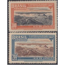 Brasil Brazil 331-32 1936 II Congreso Sudamericano de la Radio MNH Brasil Brazil 331-32 1936 II Congreso Sudamericano de la Radio MNH