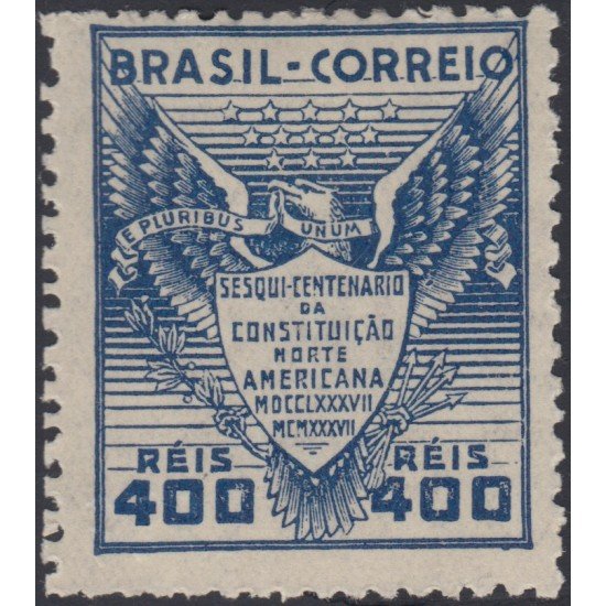 Brasil Brazil 335 1937 150 Años de la Constitución de Estados Unidos MH Brasil Brazil 335 1937 150 Años de la Constitución de Estados Unidos MH