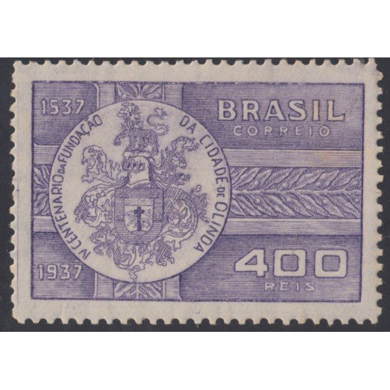 Brasil Brazil 344 1938 4º Centenario de la Villa de Olinda MH