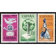 Sahara 268/70 1968 Día del Sello Alegoría - Matasellos - Cartero MNH