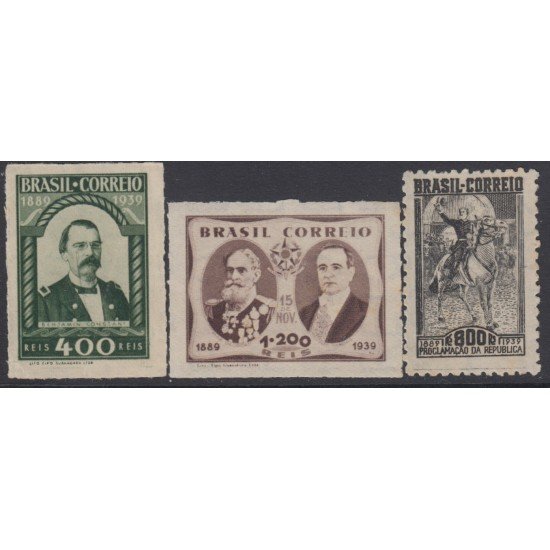 Brasil Brazil 356/58 1939 50 Años de la proclamación de la República MH Brasil Brazil 356/58 1939 50 Años de la proclamación de la República MH