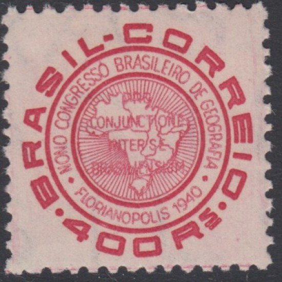 Brasil Brazil 365 1940 IX Congreso brasileño de Geografía MNH Brasil Brazil 365 1940 IX Congreso brasileño de Geografía MNH