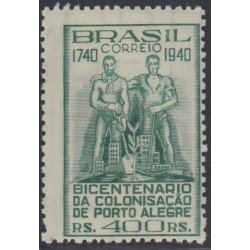 Brasil Brazil 366 1940 200 Años de la colonización de Porto Alegre MNH Brasil Brazil 366 1940 200 Años de la colonización de Porto Alegre MNH