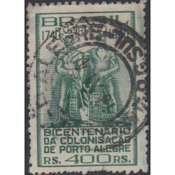 Brasil Brazil 366 1940 200 Años de la colonización de Porto Alegre Usado Brasil Brazil 366 1940 200 Años de la colonización de Porto Alegre Usado