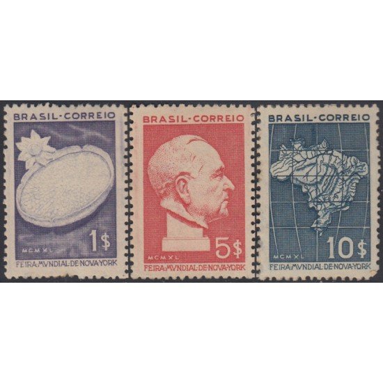 Brasil Brazil 374/76 1940 Exposición Internacional de Nueva York MNH Brasil Brazil 374/76 1940 Exposición Internacional de Nueva York MNH