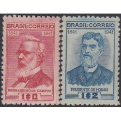 Brasil Brazil 398/99 1942 Bernardino de Campos Prudente de Morais MNH Brasil Brazil 398/99 1942 Bernardino de Campos Prudente de Morais MNH