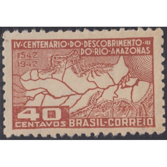 Brasil Brazil 405 1943 4º Centenario del descubrimiento del Río Amazonas MNH Brasil Brazil 405 1943 4º Centenario del descubrimiento del Río Amazonas MNH
