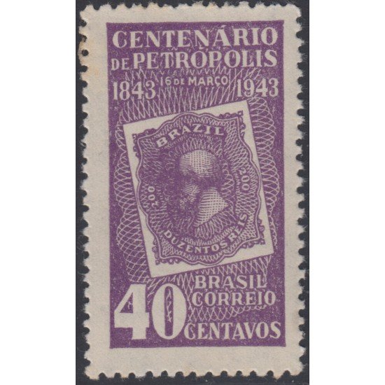 Brasil Brazil 406 1943 Centenario de la Villa de Petropolis MH Brasil Brazil 406 1943 Centenario de la Villa de Petropolis MH