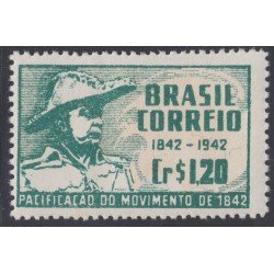 Brasil Brazil 418 1944 Pacificación de los estados de Sao Paulo y Minas MNH Brasil Brazil 418 1944 Pacificación de los estados de Sao Paulo y Minas MNH