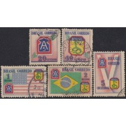 Brasil Brazil 432/36 1945 Regreso de Italia de soldados brasileños Usado Brasil Brazil 432/36 1945 Regreso de Italia de soldados brasileños Usado