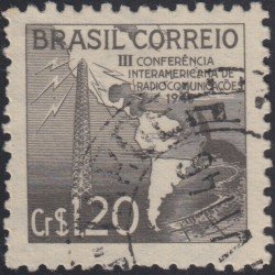 Brasil Brazil 437 1945 III Congreso Interamericano de Radio Usado Brasil Brazil 437 1945 III Congreso Interamericano de Radio Usado