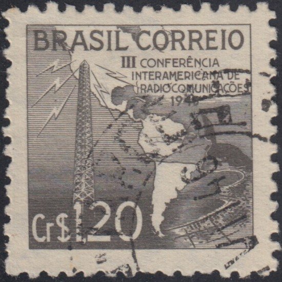 Brasil Brazil 437 1945 III Congreso Interamericano de Radio Usado Brasil Brazil 437 1945 III Congreso Interamericano de Radio Usado