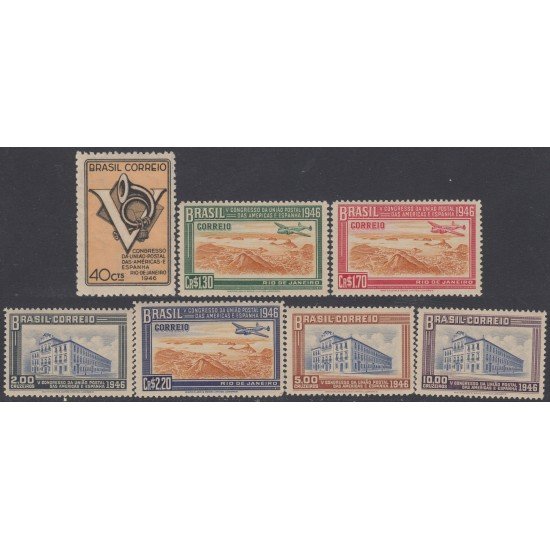 Brasil Brazil 442/48 1946 Unión postal de América y de España MNH Brasil Brazil 442/48 1946 Unión postal de América y de España MNH