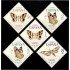 Sahara 283/87 1970 Día del Sello Fauna (mariposas) Butterfly MNH