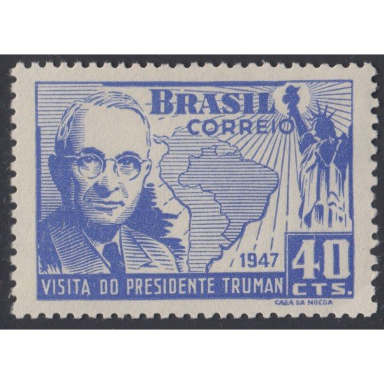 Brasil Brazil 456 1947 Visita del Presidente Truman MNH Brasil Brazil 456 1947 Visita del Presidente Truman MNH