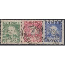 Brasil Brazil 458/60 1947 Efigie del Presidente Dutra Usado