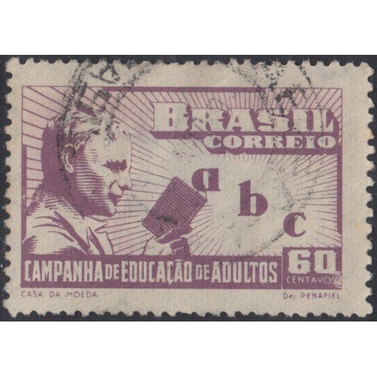 Brasil Brazil 475 1949 Campaña por la Instrucción de adultos Usado Brasil Brazil 475 1949 Campaña por la Instrucción de adultos Usado