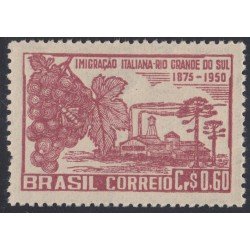 Brasil Brazil 481 1950 Inmigración italiana al Estado de Río Grande MNH Brasil Brazil 481 1950 Inmigración italiana al Estado de Río Grande MNH