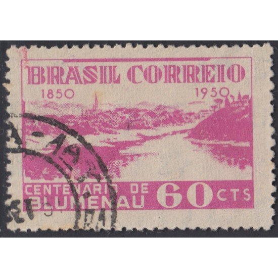 Brasil Brazil 487 1950 Centenario de la Villa de Blumenau Usado Brasil Brazil 487 1950 Centenario de la Villa de Blumenau Usado