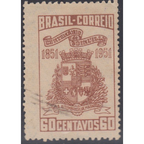 Brasil Brazil 492 1951 Centenario de la Villa de Joinville Usado Brasil Brazil 492 1951 Centenario de la Villa de Joinville Usado