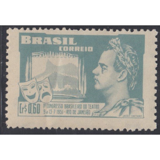 Brasil Brazil 496 1951 I Congreso brasileño de teatro MNH Brasil Brazil 496 1951 I Congreso brasileño de teatro MNH